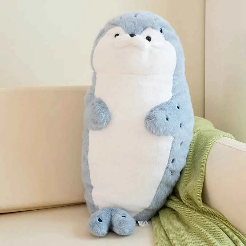 Cartoon Sea Otter Stuffed Sea Animal Plush Doll Throw Pillow Blue Seal Sea Lion Birthday Gift For Boys And Girls