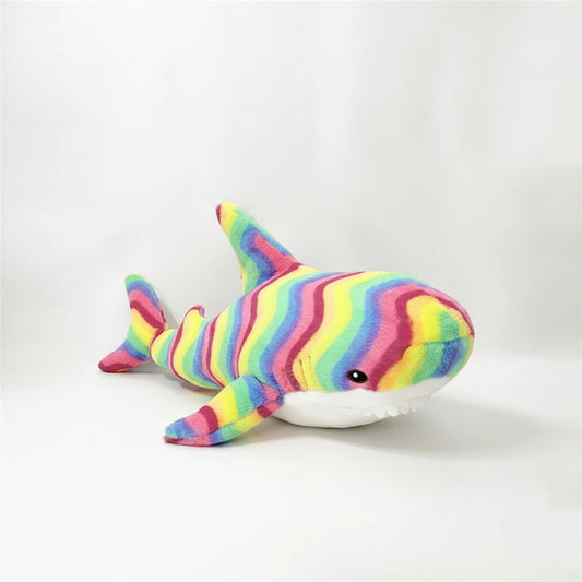 Kawaii Shark Plush Pillow – Super Soft Stuffed Animal Cuddle Toy Rainbow