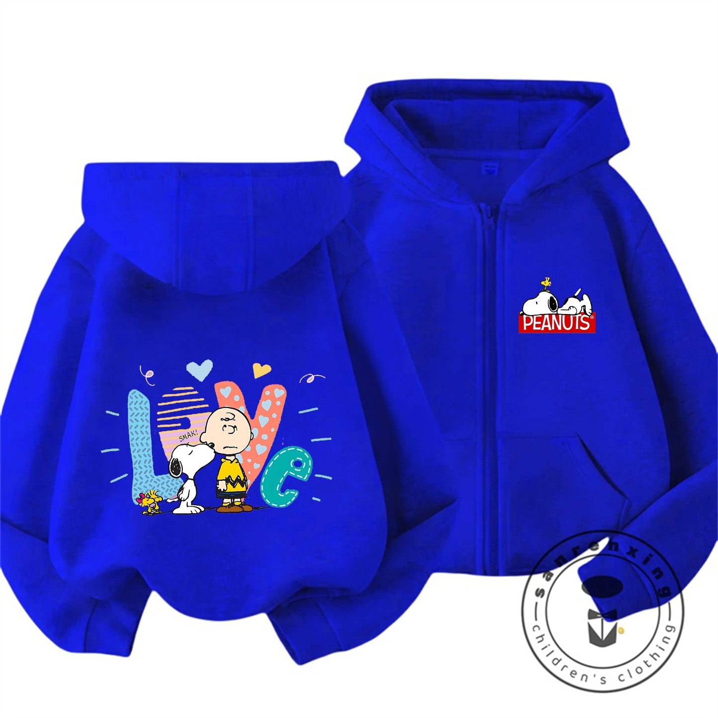 Snoopy Kids Zip-Up Hoodie – Cute Cartoon Winter Sweatshirt 14