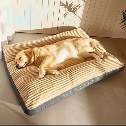 Big Dog Mat Corduroy Pad for Medium Large Dogs Oversize Pet Sleeping Bed Big Thicken Dog Sofa Removable Washable Pet Supplies Khaki China Mainland