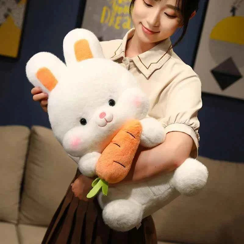 Carrot Rabbit Plush Toy – Cute Bunny Stuffed Pillow