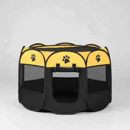 Folding Pet Tent Dog House Camping Accessories Pet Cage yellow
