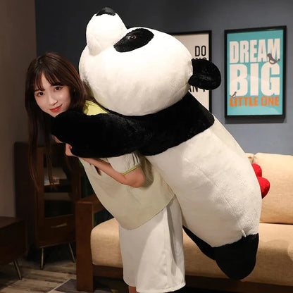 Kawaii Giant Panda Plush Doll - Soft Chubby Stuffed Animal Cuddle Pillow and Gift, 3 Sizes
