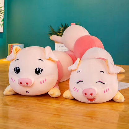 Caterpillar Pig Plush Pillow – Giant Kawaii Stuffed Animal