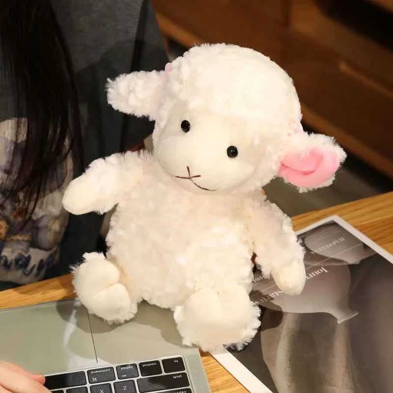 Kawaii Soft Sheep Plush Doll - Fluffy Stuffed Lamb Animal and Gift, 2 Sizes
