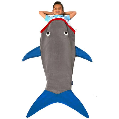Shark Mermaid Tail Blanket – Wearable Flannel Sleeping Sack