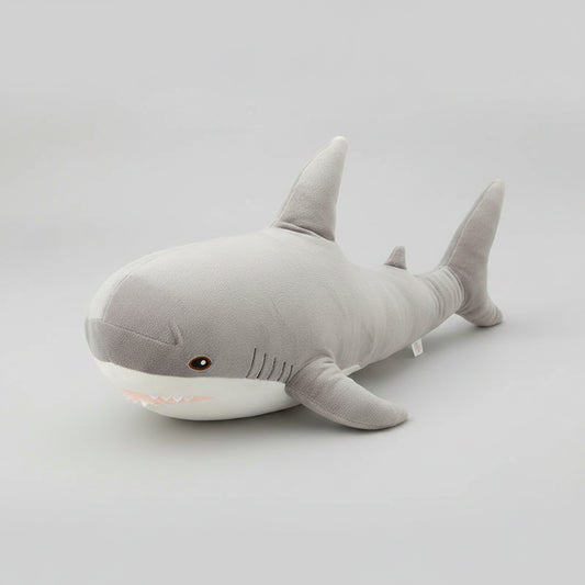 Kawaii Shark Plush Pillow – Super Soft Stuffed Animal Cuddle Toy Gray