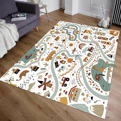 Kids Car Play Mat Rug – Highway City Traffic Road Carpet