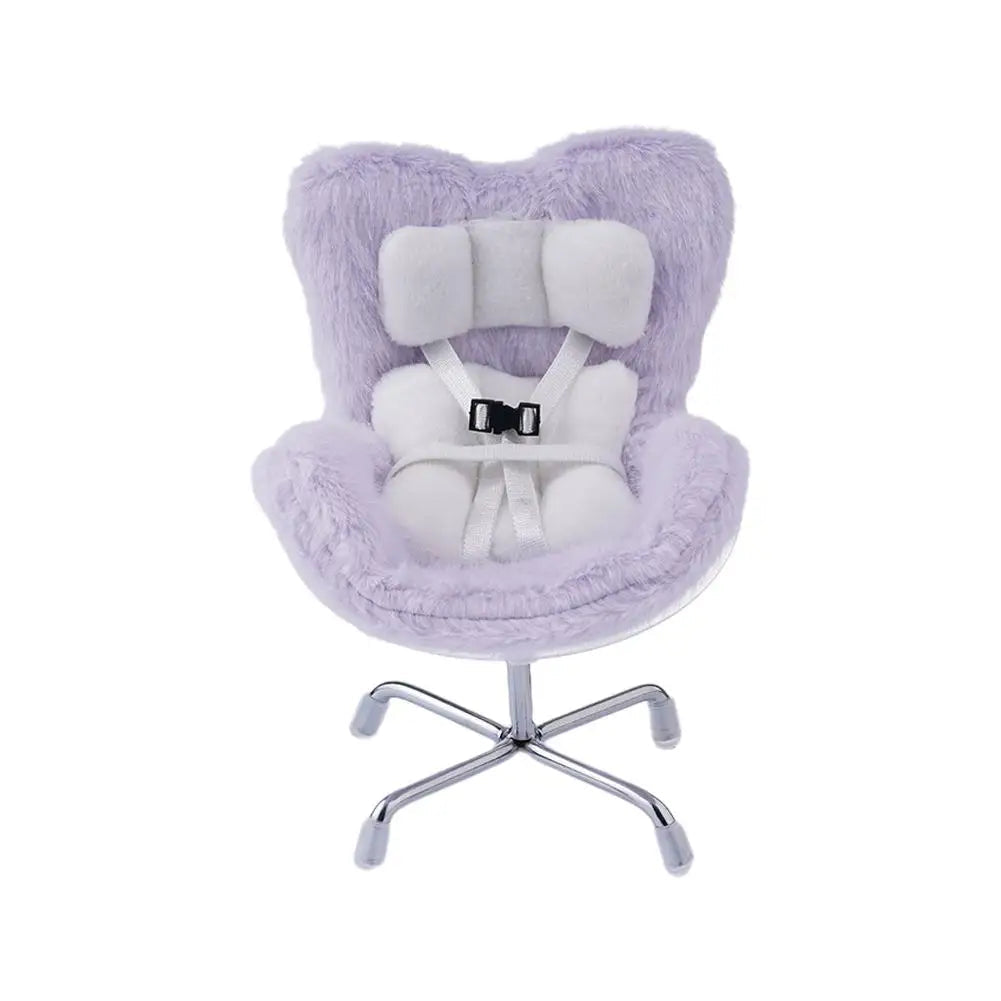 Kawaii Labubu Doll Safety Seat (4.25 in) - Cute Car Decoration & Ob11 Ornament Gift