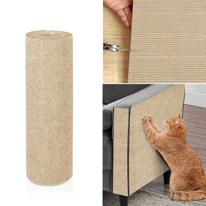 40x300cm Cat Scratcher Sofa Protector Cats Scratcher Pad Khaki