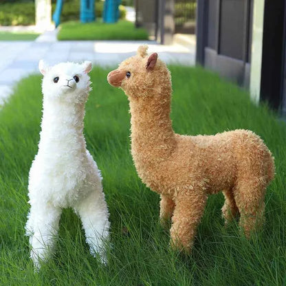 Realistic Standing Alpaca Plush Stuffed Animal – Soft Llama Toy for Kids & Adults
