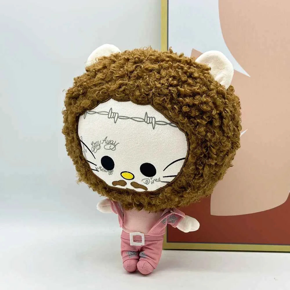 Hello Kitty Post Malone Plush Doll (11.81 inches) - Big Head Pink Suit Stuffed Toy