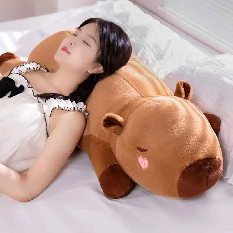 Giant Kawaii Capybara Plush Pillow (23.6-39.4 in) - Cute Stuffed Animal Decor Gift