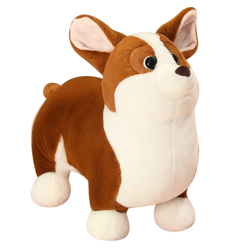 Kawaii Corgi Plush Doll - Soft Stuffed Puppy Toy Room Decor and Gift, 3 Sizes