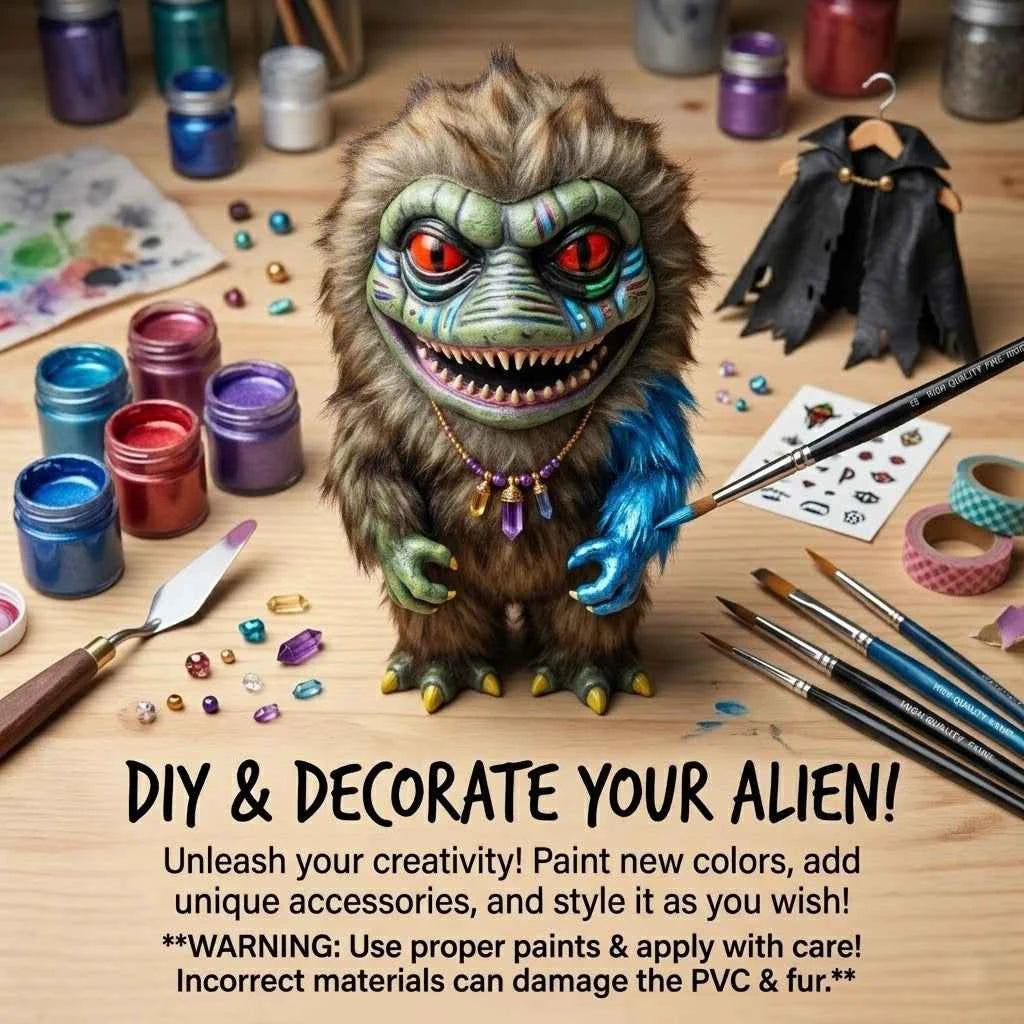 Critters Retro Horror Monster Plush Toy Horror Design With Glowing Red Eyes Ideal For Halloween Decor & Collector Gifts