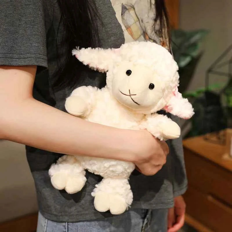 Kawaii Soft Sheep Plush Doll - Fluffy Stuffed Lamb Animal and Gift, 2 Sizes