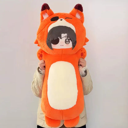 Oversized Fox Cosplay Plush Toy – Fluffy Long Stuffed Animal Body Pillow (80cm) B 31.5" (80cm)