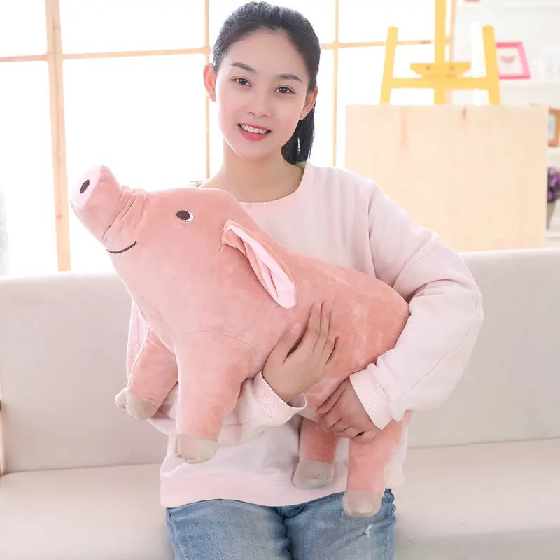 Cute Pig Plush Toy Pillow – Soft Stuffed Animal Cushion (25–60 cm)