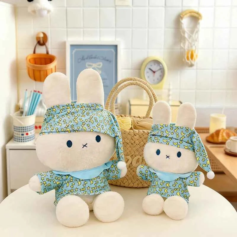 Kawaii Pajamas White Bunny Plush Toy – Soft Stuffed Rabbit Sleeping Pillow Cuddle Doll (40–80cm)