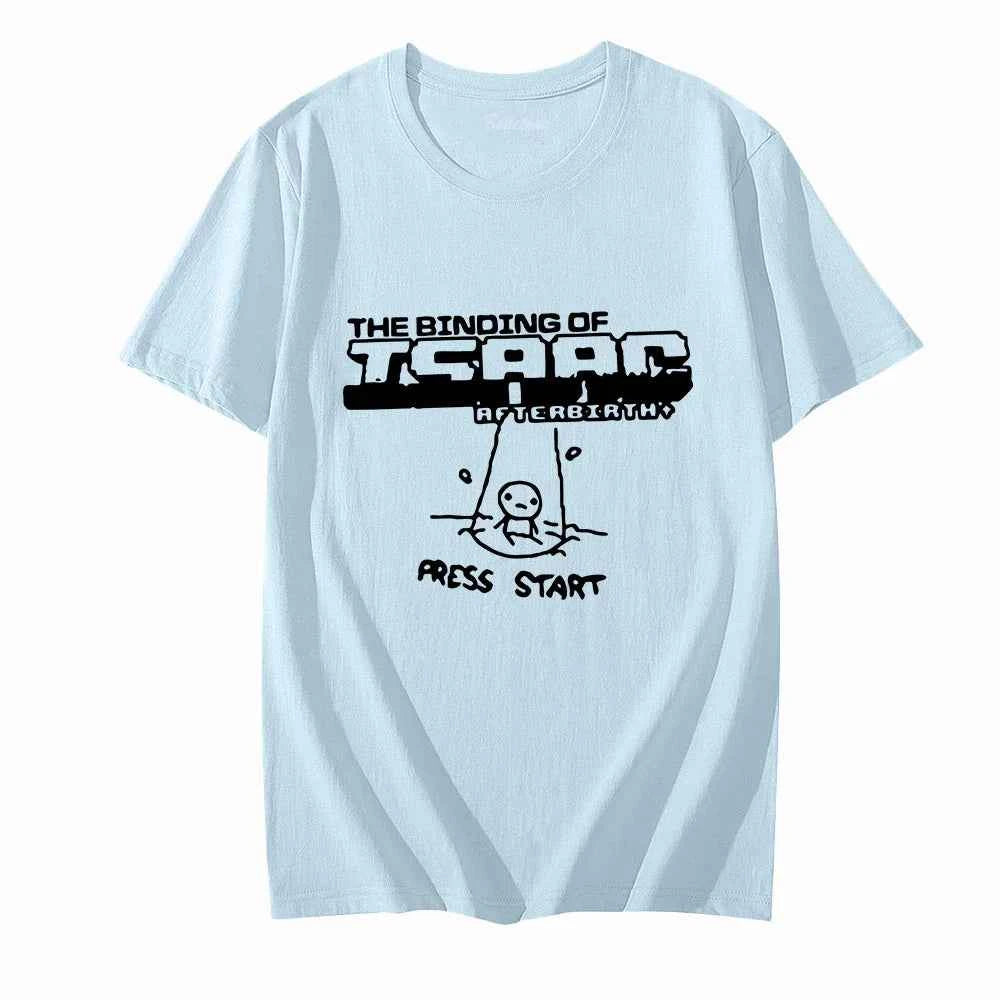 The Binding of Isaac Aesthetic Clothing Men Oversized Tshirt Hip Hop Cotton Harajuku Korean Fashion Tees Short Sleeve Tops Y2k