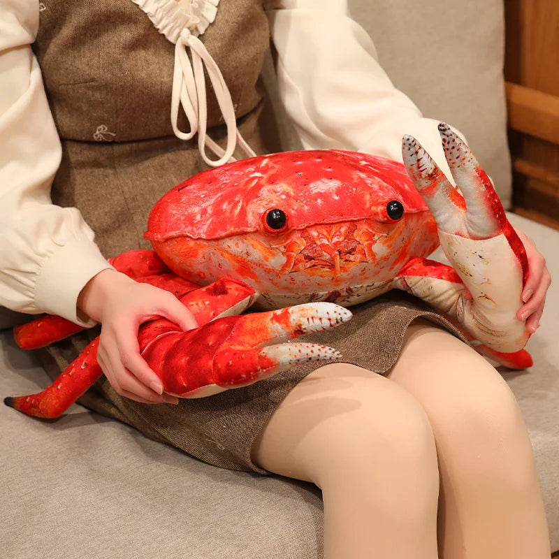 Kawaii Crab Plush Toy – Soft King Crab Pillow Cushion