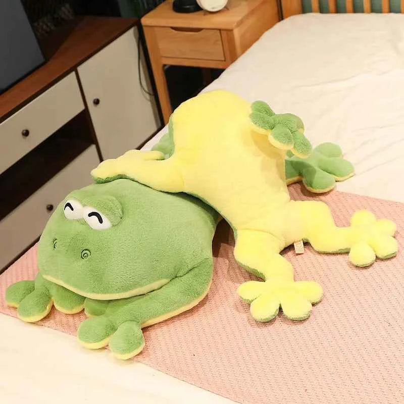 Giant Frog Plush Toy (23.6-39.4 in) - Funny Stuffed Animal Mat Pillow Gift