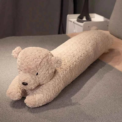 Kawaii Long Gaint Curly Animal Bunny Plush Pillow Doll Bear Brown bear