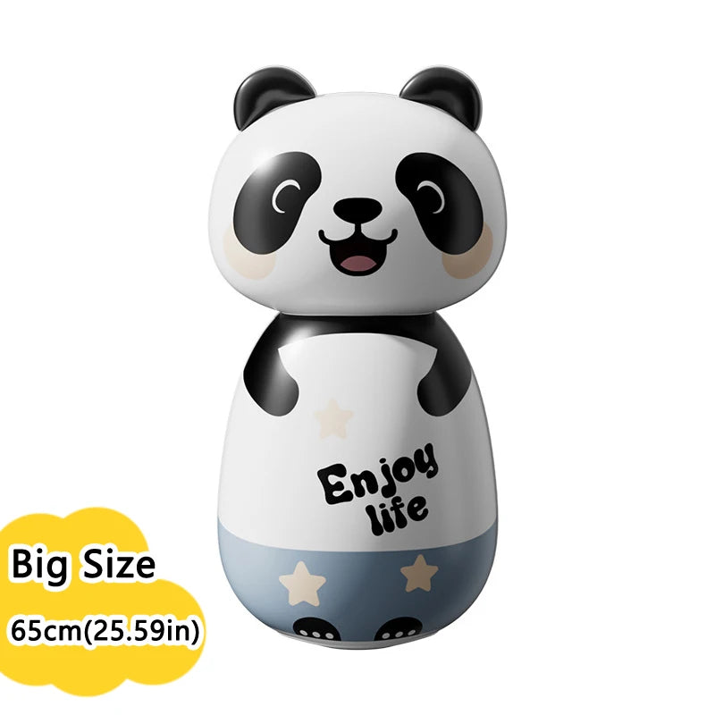 Kawaii Panda Inflatable Punching Bag Tumbler – Kids Boxing Wobbler Bop Bag Indoor Outdoor Toy (2 Sizes) C-L-32cm