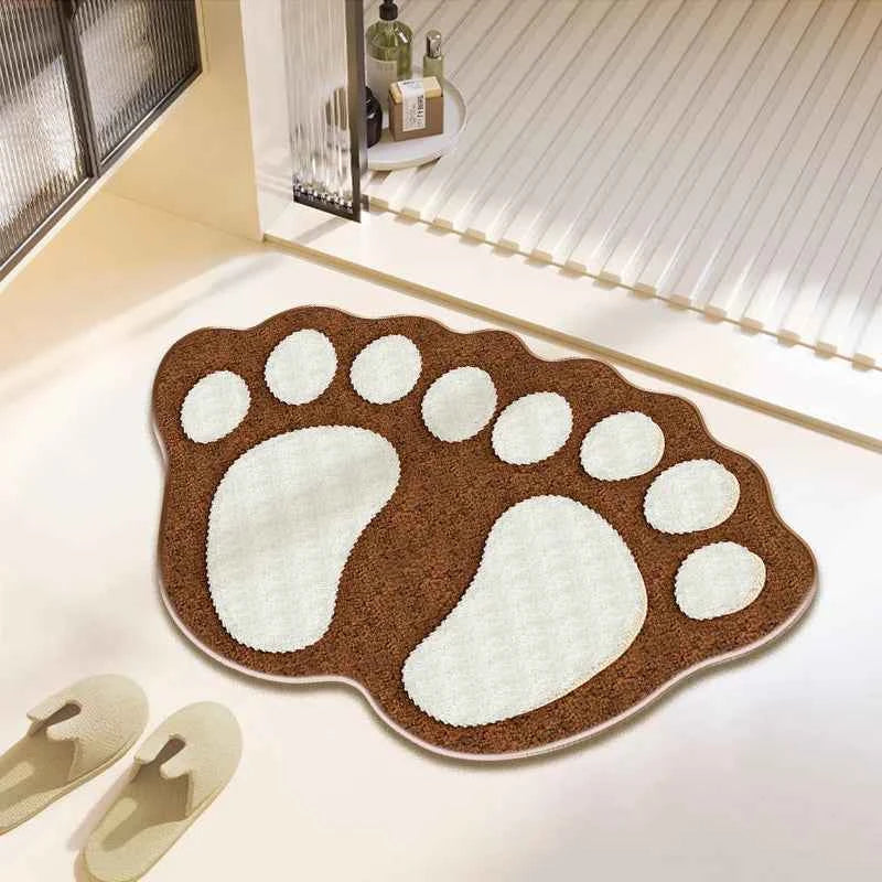 Cute Bear Claw Bathroom Carpet Absorbent Non Slip Foot Mat FLR-8