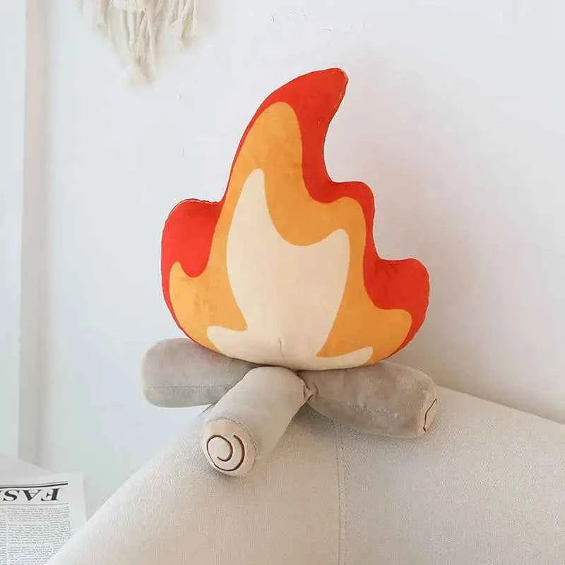 30/45cm Fashion Simulation Bonfire Plush Toy Soft Stuffed Cartoon Fire Doll Creative Home Living Room Pillow Cushion Decor Gift