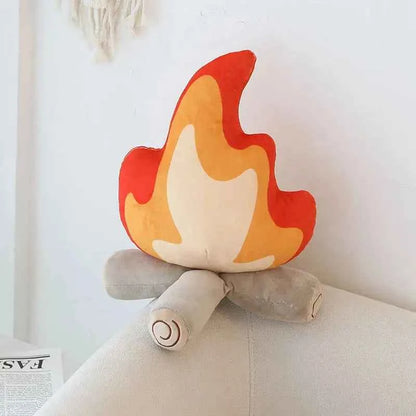 30/45cm Fashion Simulation Bonfire Plush Toy Soft Stuffed Cartoon Fire Doll Creative Home Living Room Pillow Cushion Decor Gift