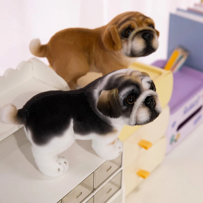 Realistic French Bulldog Plush Toy – Simulation Frenchie Dog Ornament & Collectible Decor