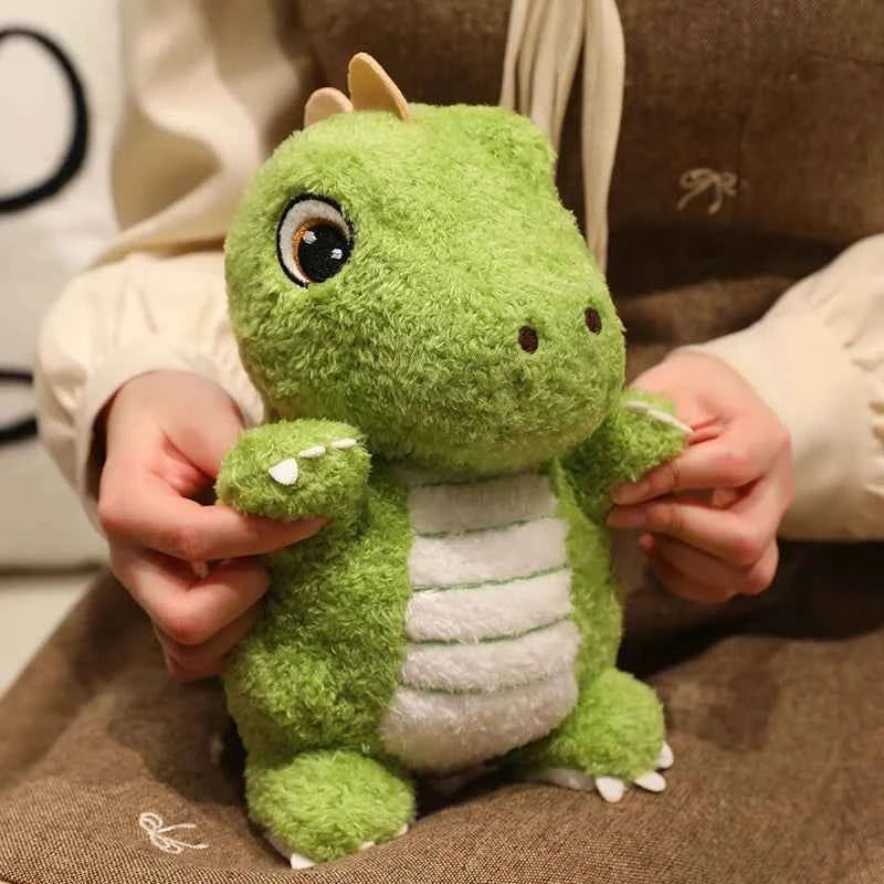 25/35/45CM Cute Green Dinosaurs Plush Toy Soft Stuffed Animal Doll Soothing Accompanying For Bedroom Christmas Gifts