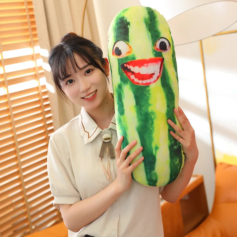 Funny Cucumber Plush Pillow – Long Vegetable Body Cushion