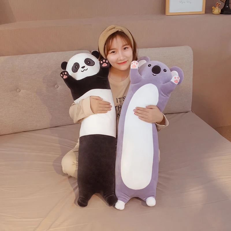 15 Styles 50-150cm Long Cat Plush Toys Stuffed Soft Pause Office Dog Doll Bed Sleepping Pillow Home Decor Birthday Girls Gifts