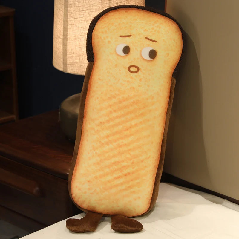 Cute Toast Bread Plush Pillow – Kawaii Soft Food Stuffed Cushion C