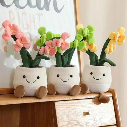 35cm flowerpot figurine simulation filled plush toy figurine cartoon anime cute pillow fun home decoration office ornament