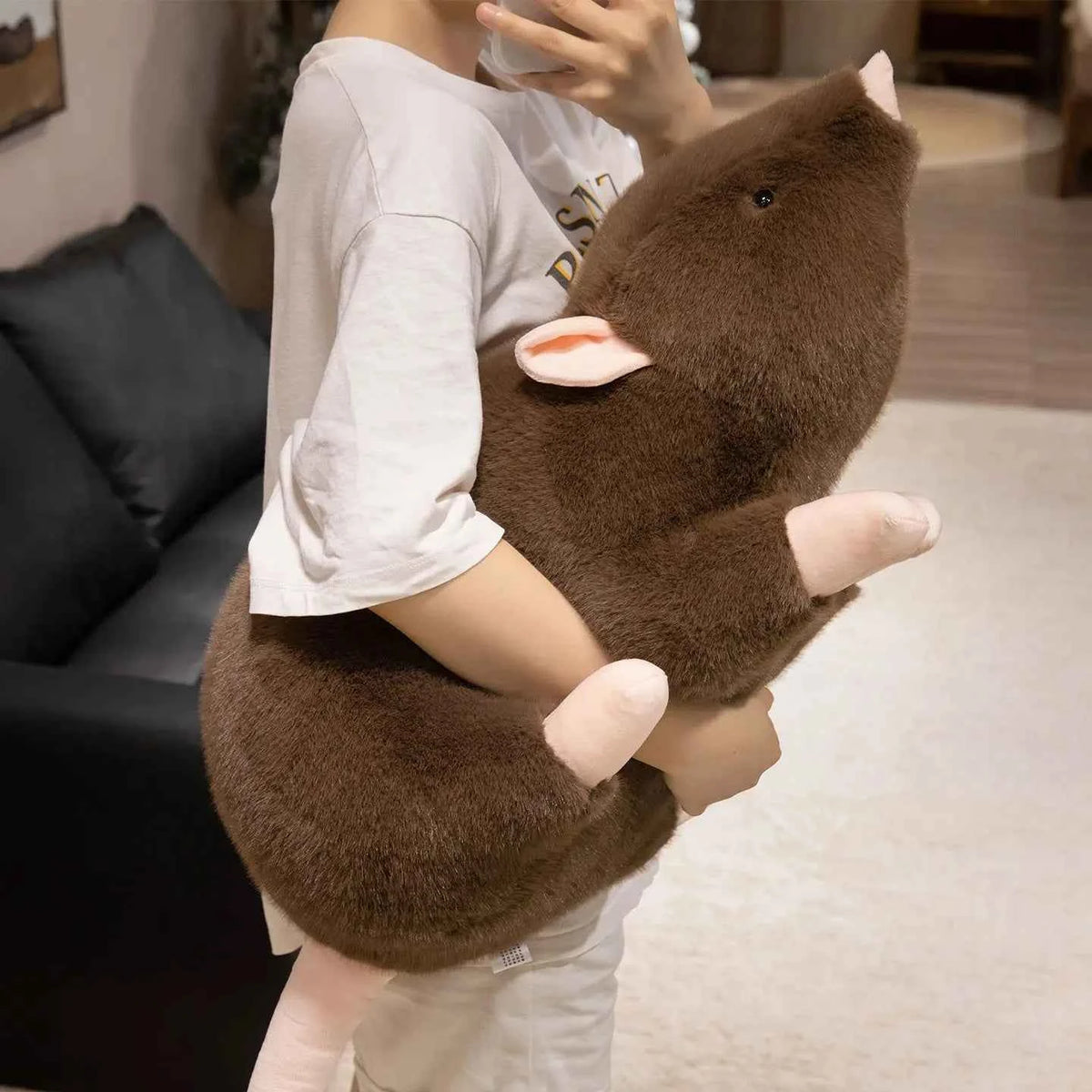 Kawaii Simulation Mouse Plush Doll - Soft Lifelike Stuffed Rat Toy and Birthday Gift, 3 Colors and 4 Sizes
