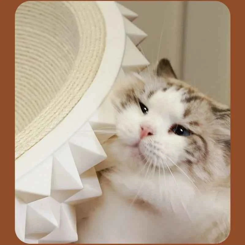 Durian Shell Hemp Rope Cat Nest Wear-resistant Sisal Cat Scratching Board Semi-enclosed Sleeping Pet Bed Cat Tickle Toys