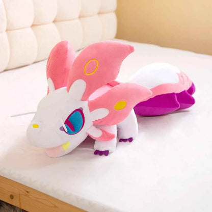 42cm Monster Hunter Mizutsune‌ Fox Plush Stuffed Dolls Soft Pillow Plushie Animal Toy Kawaii Cute Toy Kids Christmas Gift