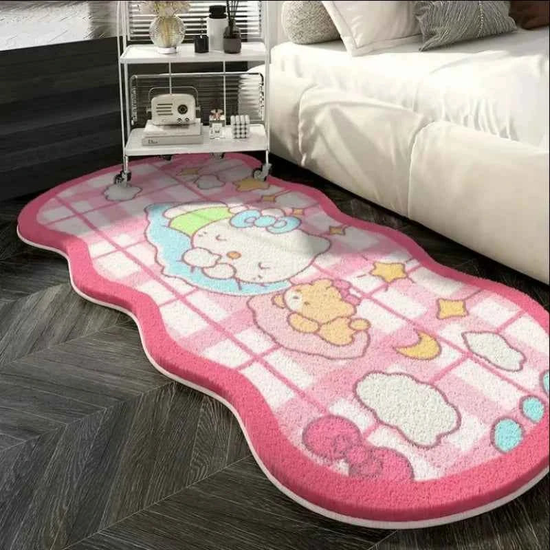 Hello Kitty Non-slip Carpet (15.7x47.2 inches) - Stain-Resistant Home Floor Mat