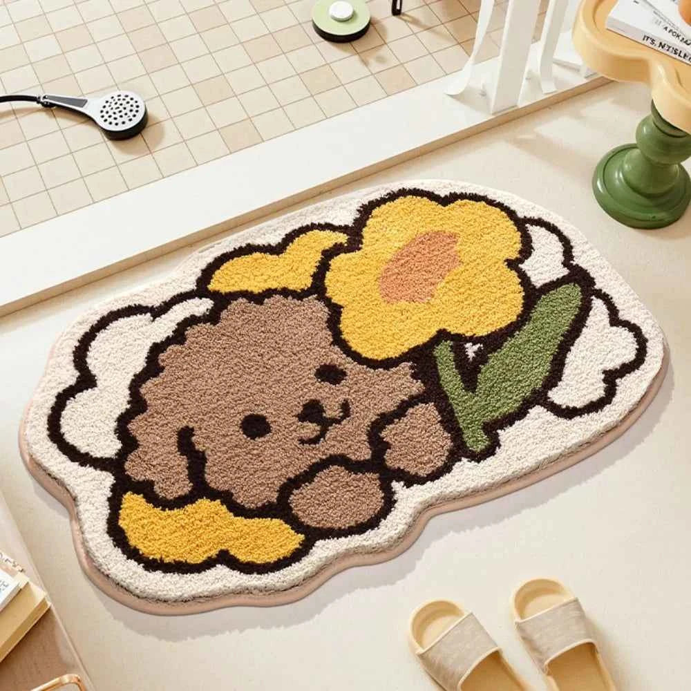 Cartoon Frog Entrance Carpet Absorbent Non Slip B