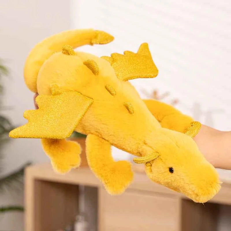 50cm/75cm/100cm Giant Huggable Anime Wings Yellow Flying Dragon Plush Toys Soft Comfy Cute Dinosaur Doll Pretty Home Decor