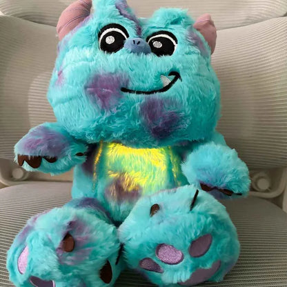 Blue Monster Breathing Plush Toy – Music & Light Sleep Companion