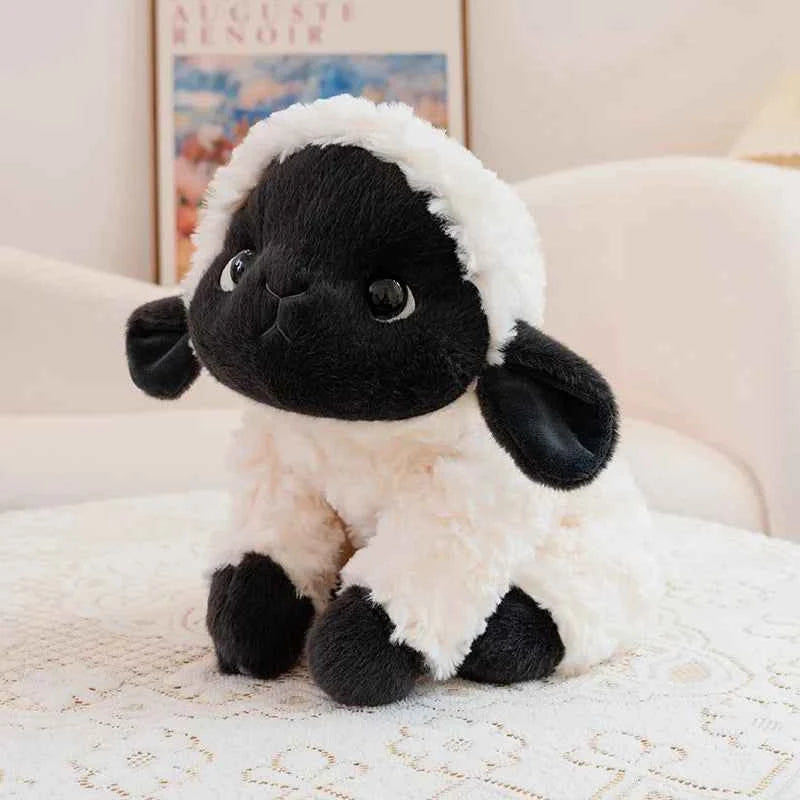 Fluffy Cute Sheep Doll Stuffed Toy Gift Black and white sheep Little Sheep Room Decoration