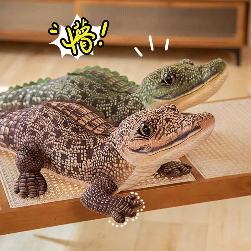 Simulated Crocodile Plush Toys Stuffed Soft Lifelike Animal