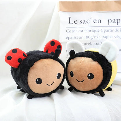 Kawaii Bee Ladybug Plush Toy – Soft Stuffed Insect Doll Pillow