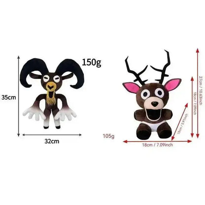 Forest Animal Plush Toy – Elk Deer & Owl Stuffed Doll 2pcs05