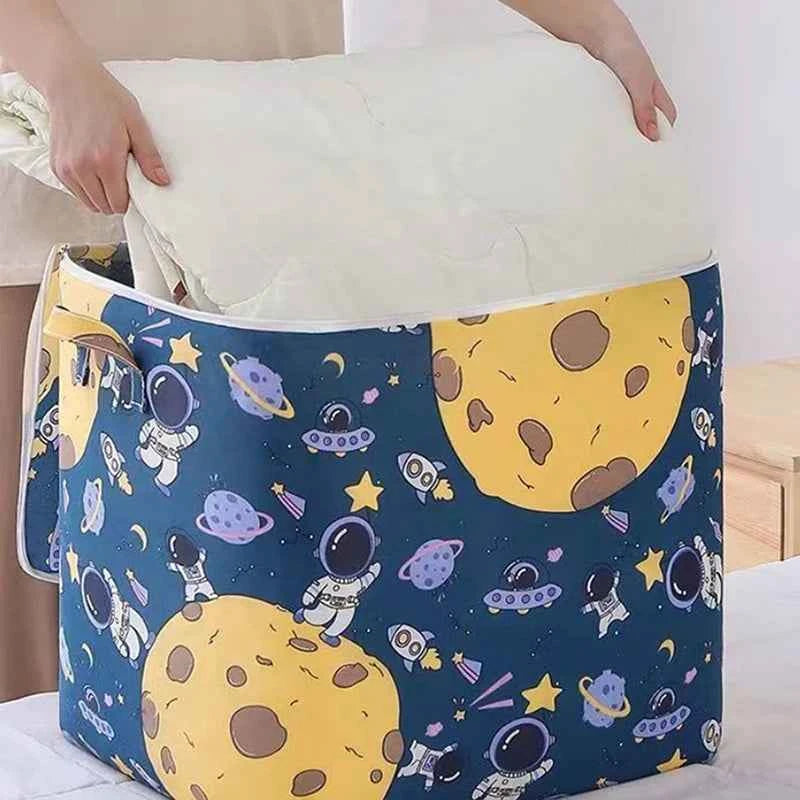 Clothes Storage Bins Cute Teddy Bear Quilt Storage Bag Box