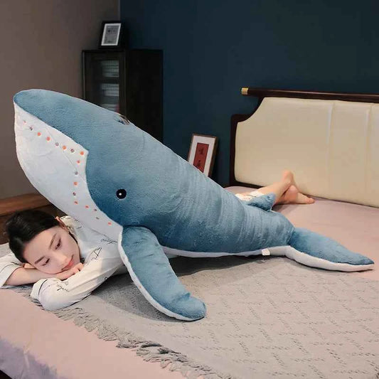 Giant Hammerhead Shark / Blue Whale Plush Toy (21.7-39.4 in) - Big Sleep Pillow Gift